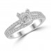 0.65 ct Ladies Round Cut Diamond Semi Mounting Engagement Ring in 14 kt White Gold 0.65 ct Ladies Round Cut Diamond Semi Mounting Engagement Ring in 14 kt White Gold