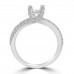 0.65 ct Ladies Round Cut Diamond Semi Mounting Engagement Ring in 14 kt White Gold 0.65 ct Ladies Round Cut Diamond Semi Mounting Engagement Ring in 14 kt White Gold