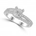0.65 ct Ladies Round Cut Diamond Semi Mounting Engagement Ring in 14 kt White Gold 0.65 ct Ladies Round Cut Diamond Semi Mounting Engagement Ring in 14 kt White Gold