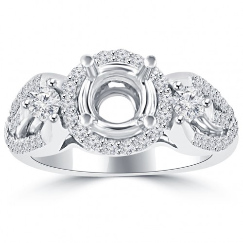 1.00 Ct Round Cut Diamond Semi Mounting Engagement Ring 1.00 Ct Round Cut Diamond Semi Mounting Engagement Ring