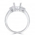 0.60 ct Ladies Round Cut Diamond Semi Mounting Engagement Ring in 14 kt White Gold 0.60 ct Ladies Round Cut Diamond Semi Mounting Engagement Ring in 14 kt White Gold