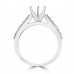 0.70 ct Round Cut Diamond Engagement Semi Mount Ring Whit Millgrain on The Shank 0.70 ct Round Cut Diamond Engagement Semi Mount Ring Whit Millgrain on The Shank