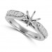 0.70 ct Round Cut Diamond Engagement Semi Mount Ring Whit Millgrain on The Shank 0.70 ct Round Cut Diamond Engagement Semi Mount Ring Whit Millgrain on The Shank
