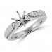 0.70 ct Round Cut Diamond Engagement Semi Mount Ring Whit Millgrain on The Shank 0.70 ct Round Cut Diamond Engagement Semi Mount Ring Whit Millgrain on The Shank