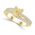 0.65 ct Ladies Round Cut Diamond Semi Mounting Engagement Ring in 14 kt Yellow Gold 0.65 ct Ladies Round Cut Diamond Semi Mounting Engagement Ring in 14 kt Yellow Gold