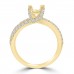 0.65 ct Ladies Round Cut Diamond Semi Mounting Engagement Ring in 14 kt Yellow Gold 0.65 ct Ladies Round Cut Diamond Semi Mounting Engagement Ring in 14 kt Yellow Gold