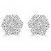 1.80 ct Round Cut Diamond Cluster Earrings In 14 kt White Gold 1.80 ct Round Cut Diamond Cluster Earrings In 14 kt White Gold