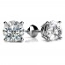 2.00 ct Round Cut Cubic Zirconia Stud Earrings in Screw Back