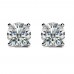 2.00 ct Round Cut Cubic Zirconia Stud Earrings in Screw Back