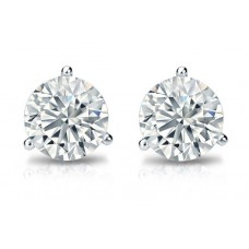 0.60 ct Martini Set Round Cut Diamond Stud Earrings