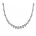 15.00 Ct Ladies Graduated Cubic Zirconia Necklace In 925 kt Silver 15.00 Ct Ladies Graduated Cubic Zirconia Necklace In 925 kt Silver