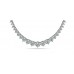 15.00 Ct Ladies Graduated Cubic Zirconia Necklace In 925 kt Silver 15.00 Ct Ladies Graduated Cubic Zirconia Necklace In 925 kt Silver