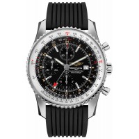 Breitling Navitimer 1 Chronograph GMT 46 Steel Black Dial Men's Watch A2432212-B726-252S