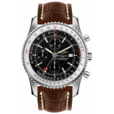 Breitling Navitimer World Black Dial GMT Men's Watch A2432212-B726-756P