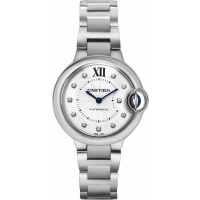 Cartier Ballon Bleu Steel Diamond Women's Watch WE902074