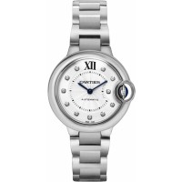 Cartier Ballon Bleu Steel Diamond Women's Watch WE902074