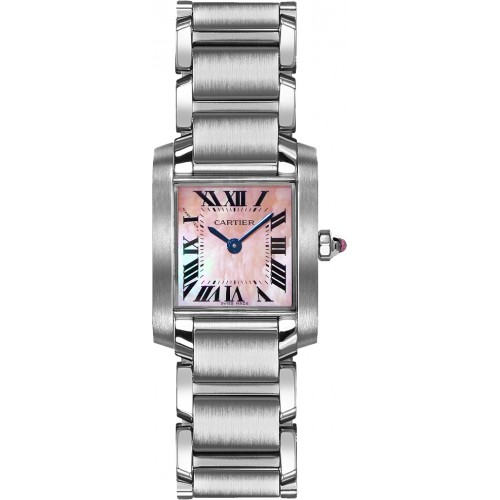 Cartier Tank Francaise Pink Pearl Petite Women's Watch W51028Q3 Cartier Tank Francaise Pink Pearl Petite Women's Watch W51028Q3