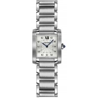 Cartier Tank Francaise Silver & Diamond Dial Women's Watch WE110007
