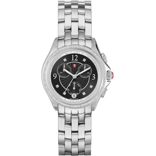 Michele Belmore Chrono Diamond Black Dial Ladies Watch MWW29B000004 Michele Belmore Chrono Diamond Black Dial Ladies Watch MWW29B000004
