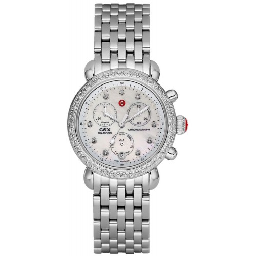 Michele Signature CSX-36 Diamond & Pearl White Dial Ladies Watch MWW03M000114 Michele Signature CSX-36 Diamond & Pearl White Dial Ladies Watch MWW03M000114