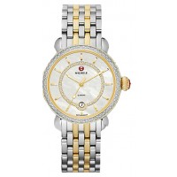 Michele CSX Elegance Yellow Gold & Stainless With Diamonds Ladies Watch Michele CSX Elegance Yellow Gold & Stainless With Diamonds Ladies Watch