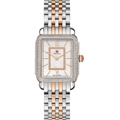 Michele Deco II Mid Two-Tone Rose Gold Women's Watch MWW06I000012 Michele Deco II Mid Two-Tone Rose Gold Women's Watch MWW06I000012