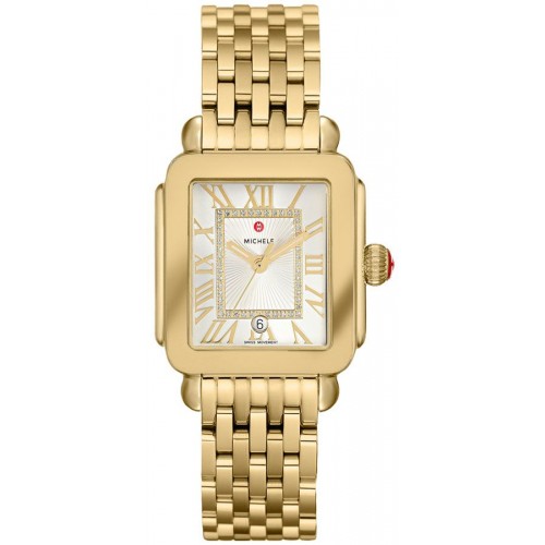 Michele Deco Madison Gold Diamond Dial Watch MWW06G000014 Michele Deco Madison Gold Diamond Dial Watch MWW06G000014