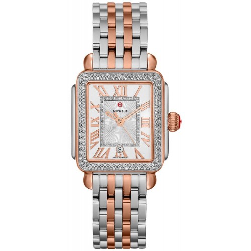 Michele Deco Madison Mid Two-Tone Diamond Watch MWW06G000015