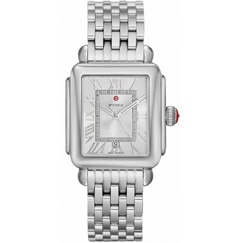 Michele Deco Madison Silver & Diamond Dial Ladies Watch MWW06T000141 Michele Deco Madison Silver & Diamond Dial Ladies Watch MWW06T000141