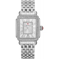 Michele Deco Madison Sunray Silver Dial & Diamond Women's Luxury Watch MWW06T000163 Michele Deco Madison Sunray Silver Dial & Diamond Women's Luxury Watch MWW06T000163