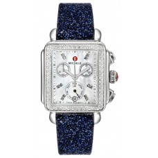 Michele Deco Mother of Pearl & Diamond Ladies Luxury Watch MWW06P000099-BLULT Michele Deco Mother of Pearl & Diamond Ladies Luxury Watch MWW06P000099-BLULT