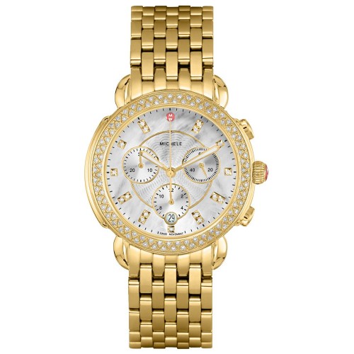 Michele Sidney Gold Women's Watch MWW30A000008 Michele Sidney Gold Women's Watch MWW30A000008