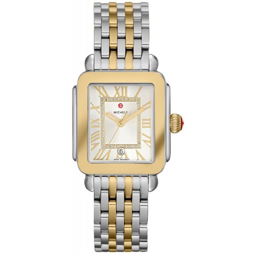Michele Deco Madison Mid Two-Tone Women's Watch MWW06G000013 Michele Deco Madison Mid Two-Tone Women's Watch MWW06G000013