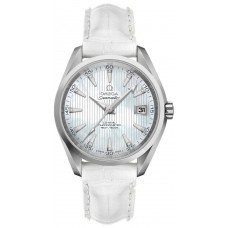 Omega Seamaster Aqua Terra White Pearl & Diamond Men's Watch 23113392155001 Omega Seamaster Aqua Terra White Pearl & Diamond Men's Watch 23113392155001