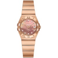 Omega Constellation Pearl Brown and Diamond Dial Women's Watch 12350272057001