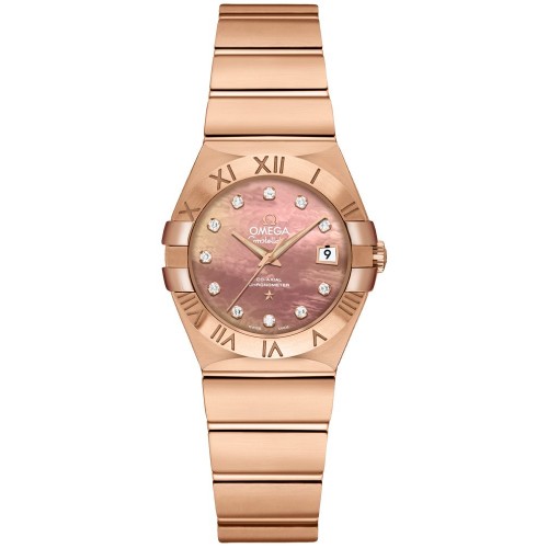 Omega Constellation Pearl Brown and Diamond Dial Women's Watch 12350272057001 Omega Constellation Pearl Brown and Diamond Dial Women's Watch 12350272057001
