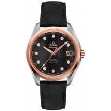 Omega Seamaster Aqua Terra Diamonds Men's Watch 23120392151003-BLACK