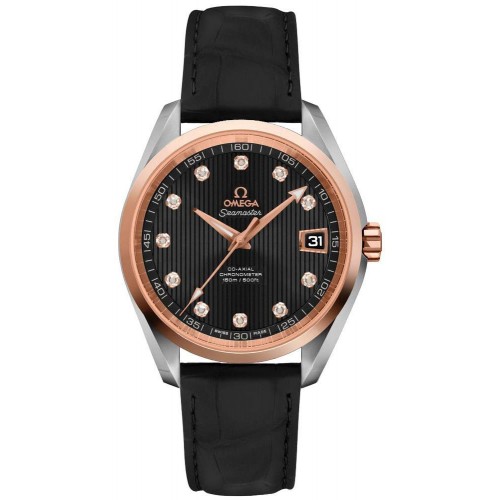 Omega Seamaster Aqua Terra Diamonds Men's Watch 23120392151003-BLACK