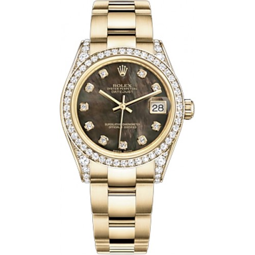 Rolex Datejust 31 Black Mother of Pearl Diamond Watch 178158-BMOPDO Rolex Datejust 31 Black Mother of Pearl Diamond Watch 178158-BMOPDO