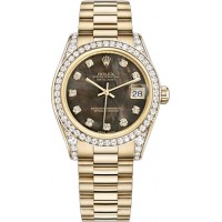 Rolex Datejust 31 Black Mother of Pearl Diamond President Bracelet Watch 178158-BMOPDP Rolex Datejust 31 Black Mother of Pearl Diamond President Bracelet Watch 178158-BMOPDP