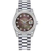 Rolex Datejust 31 Black Mother of Pearl Diamond Ladies Watch 178159-BMOPDP Rolex Datejust 31 Black Mother of Pearl Diamond Ladies Watch 178159-BMOPDP