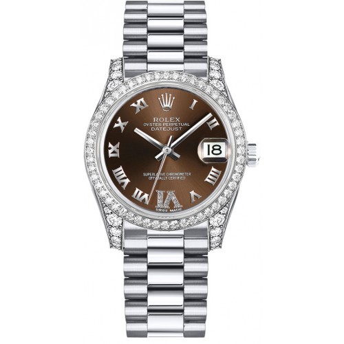 Rolex Datejust 31 Bronze Dial Diamond Women's Watch 178159-BRZRP