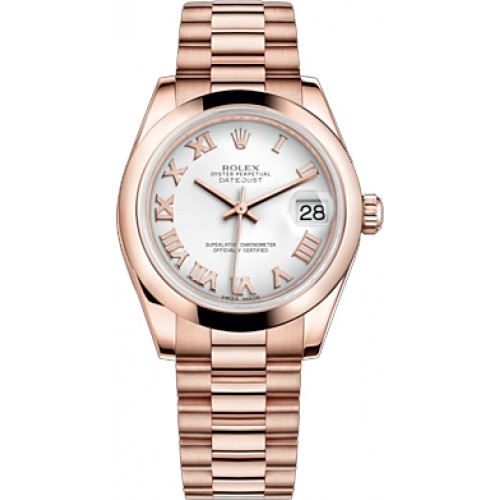 Rolex Datejust 31 White Dial Rose Gold Watch 178245-WHTRP