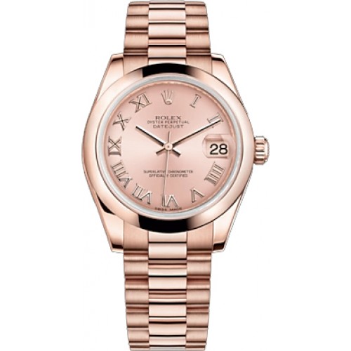 Rolex Datejust 31 Solid Gold Watch 178245-PNKRP