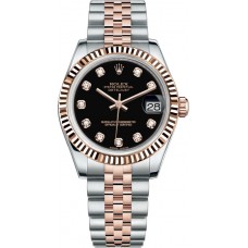 Rolex Datejust 31 Black Diamond Dial Watch 178271-BLKDJ Rolex Datejust 31 Black Diamond Dial Watch 178271-BLKDJ