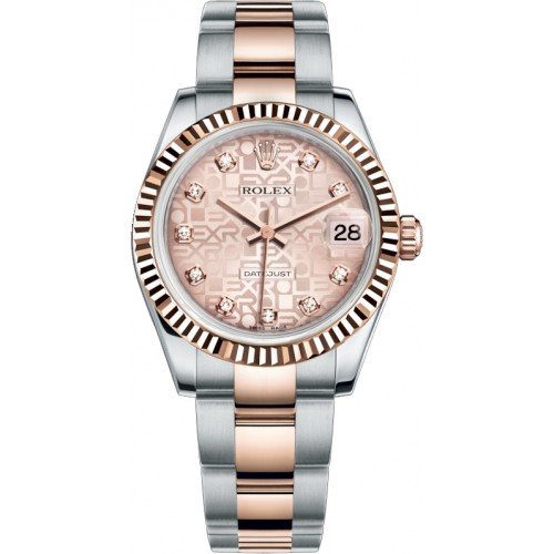 Rolex Datejust 31 Pink Jubilee Dial Ladies Watch 178271-PNKJDO
