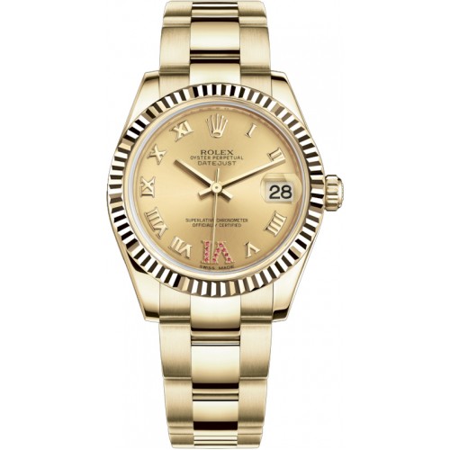 Rolex Datejust 31 Solid Yellow Gold Women's Watch 178278-CHPRO