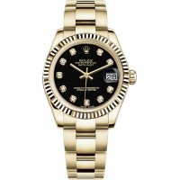 Rolex Datejust 31 Black Diamond Solid Gold Watch 178278-BLKDO Rolex Datejust 31 Black Diamond Solid Gold Watch 178278-BLKDO