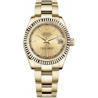 Rolex Datejust 31 Champagne Dial Fluted Bezel Gold Watch 178278-CHPSO Rolex Datejust 31 Champagne Dial Fluted Bezel Gold Watch 178278-CHPSO