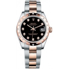 Rolex Datejust 31 Black Diamond Oyster Bracelet Watch 178341-BLKDO Rolex Datejust 31 Black Diamond Oyster Bracelet Watch 178341-BLKDO